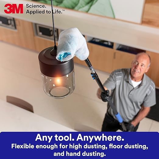 3M Easy Trap Sweep and Dust Sheets, 1 Roll of 60 8" x 6" Sheets, Disposable Easy Sweep Floor Duster, Picks Up 8x More Dirt, Dust, Sand, Hair, Works on Dry or Wet Surfaces, Hardwood Floors, 59152W