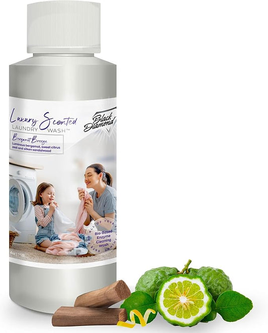 Black Diamond Stoneworks Bergamot Breeze Luxury Scented Laundry Wash, Premium Quality Detergent, Superior Cleaning Performance, Long-Lasting Fragrance, Trial Size.