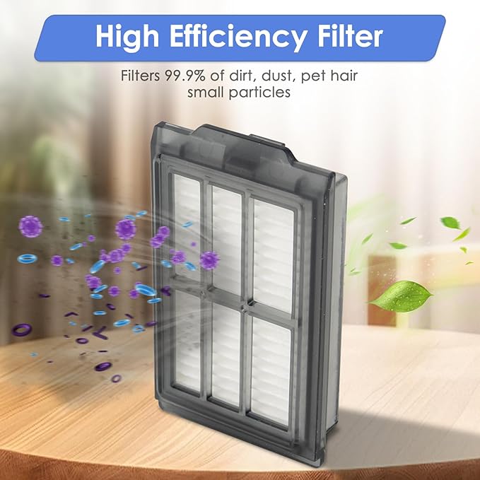 (4 Pack) Plus 405 Combo Replacement HEPA Filters Compatible with iRobot Plus 505 Combo robot + AutoWash dock/Plus 405 Combo Robot Vacuum, Canister Filters, Upright Filter