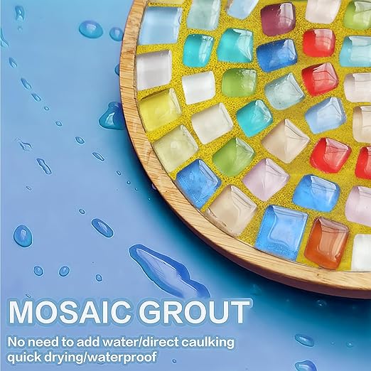 OOTDART Mosaic Crystal Grout, Mosaics Tile Tools, Mosaic Tile Accessories – Essential for Handmade Grouting and Perfect for DIY Craft Projects (Yellow, 4.5oz)