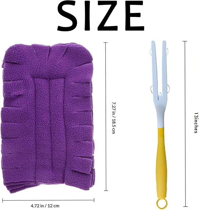 360° Electrostatic Duster Refills with Duster Handles, Reusable Duster Refills Washable Hand Duster, for Cleaning, Office, Ceiling Fan (1 Handle + 5 Refills)