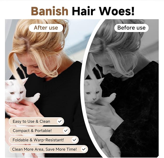 NEBALASTE 3Pcs Pet Hair Remover Gloves Brush for Dogs & Cats,Electrostatic Reusable Pet Hair Remover Tool for Laundry,Clothing,Couch,Carpet,Car Seat,Upgraded Animal Fur Removal Tool