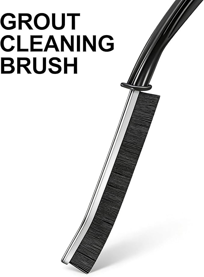 RHFJAKA 5 PCS Crevice Cleaning Brush Set, Extremely Skinny Gap Cleaning Tools,Hard Bristle Gap Brush for Bathroom & Kitchen, Grout Cleaner Tool for Window Tracks and Tile Lines,Car Detailing