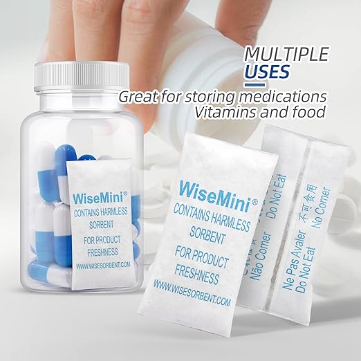 0.25 Gram 1200 Pack Silica Gel Packets, Dessicant Packets, Silica Gel Packs, Moisture Absorbers for Food Storage, Food Safe Desiccant Dehumidifiers