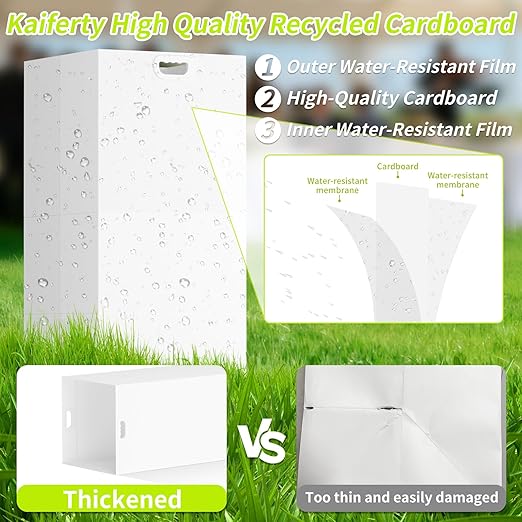 30 Gallon Disposable Trash Cans for Parties, 4 Pack Extra Large Portable Trash Can White Pop Up Trash Cans Bin, Recycle Collapsible Garbage Can Bins for Party Kitchen Camping Trash Can