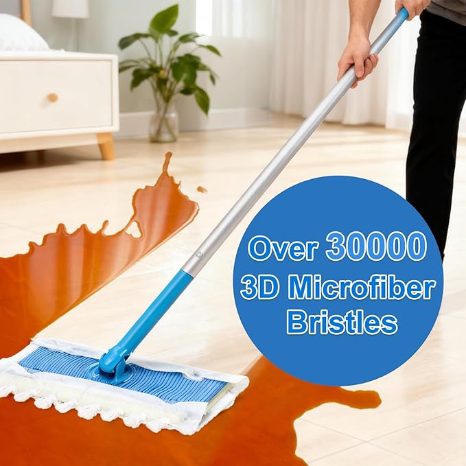 JUUDDENPARTS 100Pcs Heavy Duty Dry Sweeping Cloths Replacement for Swiffer Mop, Microfiber Duster Mop Pad Refills, Disposable for Hardwood and Multi-Surface Cleaning
