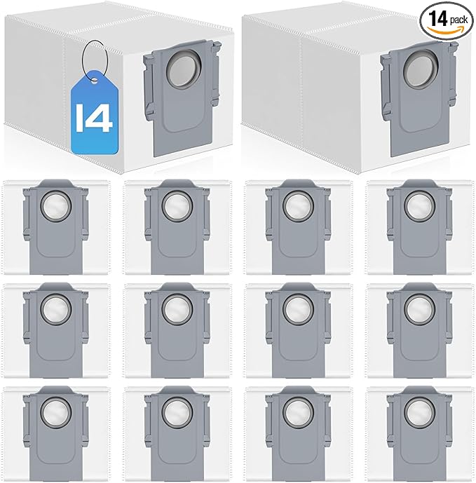 RUKHOOL QV 35A Dust Bags for Roborock Qrevo S5V/ Saros 10R / QRevo Edge/Qrevo Curv/Qrevo S Vacuum Bags for S8 MaxV Ultra/ S8 Max Ultra Qrevo/Qrevo MaxV/Pro/Qrevo Slim Dirt Collector Replacement Parts