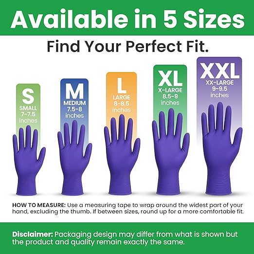 SafeWay Nitrile Gloves, 2000 Ct, Small, Powder-Free, Latex-Free, All-Purpose, Professional Disposable Gloves with Textured Fingertips for Medical Use, Food Prep, Cleaning, Tattoo & More