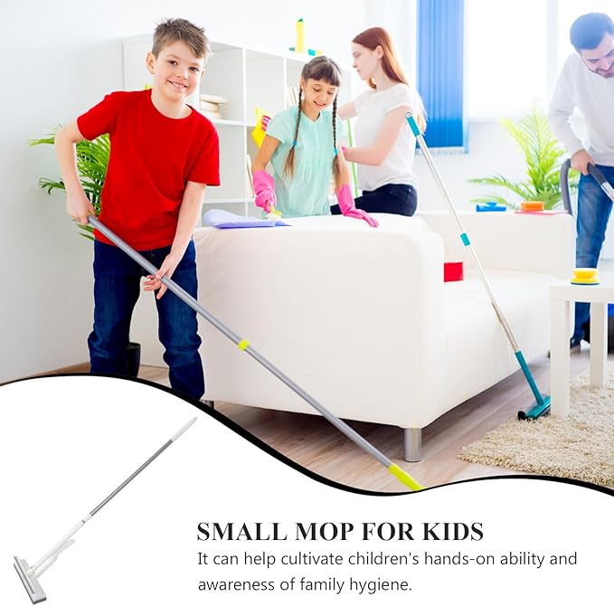 Luxshiny Self Wringing Small Sponge Mop for Floor and Bathroom Cleaning Mini Portable Floor Cleaning Tool with Strong Water Absorption Mop for Small Spaces