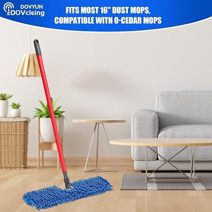 Dovcleing 2 Pack Microfiber Mop Refills Compatible with O-Cedar Dual-Action Flip Mop Resuable Replacement Mop Heads for Dry & Wet Use