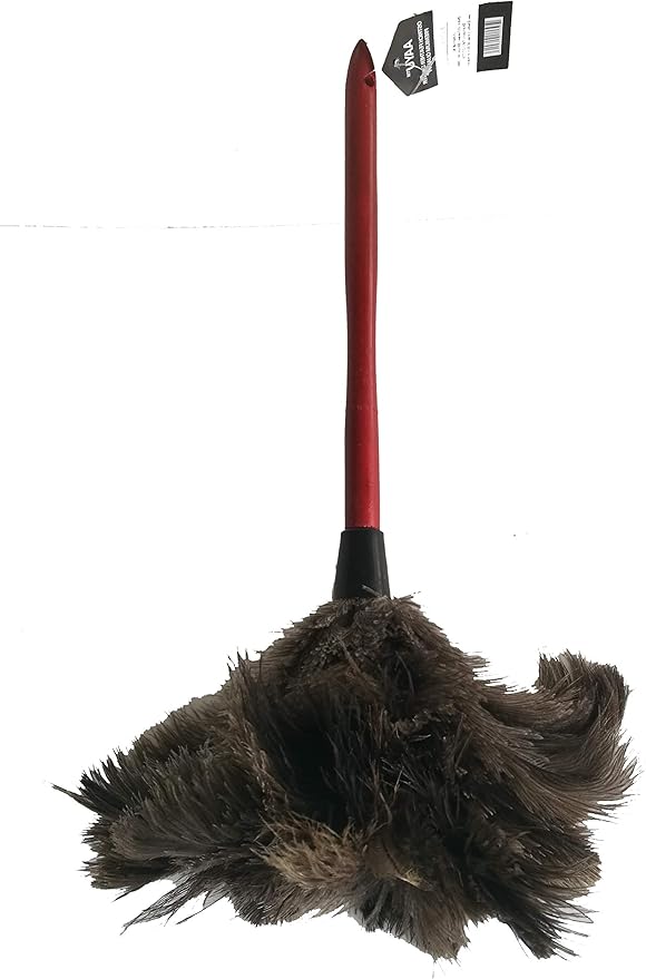 18" Ostrich Feather Dusters by AAYU, Premium Feathers duster long handle for cleaning and Feather Moping | Genuine Ostrich Feather Duster with Wooden Handle | Eco-Friendly | Easy to Clean Dust (45 cm)