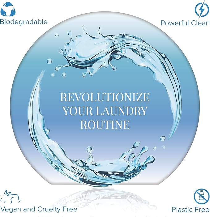 Pursonic Eco Laundry Detergent Sheets - 60 Sheet (120 Loads) Natural Zero Plastic Laundry Sheets with Powerful Cleaning Power - Travel Essentials, Quick-Dissolving & Mess-Free (Fresh Linen)