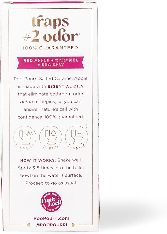 Poo-Pourri Before-You-Go Toilet Spray, Salted Caramel Apple, 2 Fl Oz – Caramel, Red Apple and Sea Salt