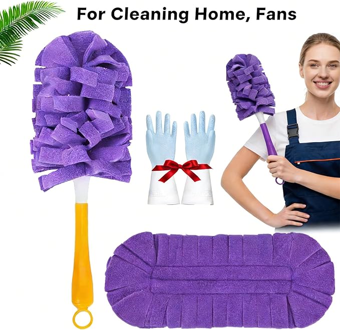 360° Electrostatic Duster Refills — The Sustainable Choice for a Dust-Free Home, Duster Refills Reusable, Larger Size Dusters with 4X Microfibers