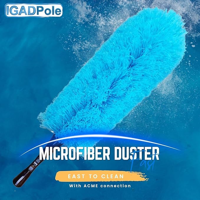 IGADPole 24 FT Washing Kit: Water-fed Brush with Soap Dispenser, Cobweb Dusters, with 6-Stage Telescoping Pole 5-24ft Pole/Window and Dusting Cleaning Kit