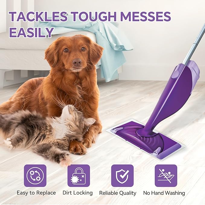 20 Count Wetjet Pads Refills, Disposable Mopping Pad Refills for Swiffer Wet Jet Mops, Thickness&Absorbent Household Cleaning, Multi Surface Floor Mop Pads