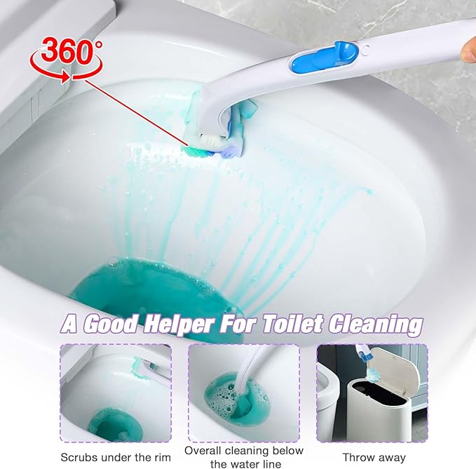 Toilet Cleaner Refill Pads 48ct Disposable Scrubber Refill Fresh Bowl Pads for Bathroom, Lavender Scent