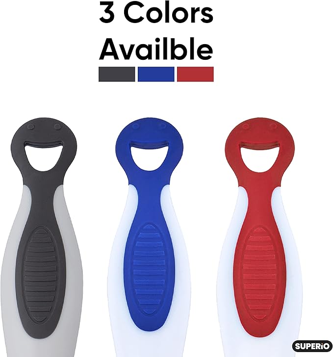 Superio Rubber Squeegee, 2 Pack, Streak Free All Purpose Window Squeegee, Comfort Grip Handle and Hanging Hook (Grey- Red, 6 Inch- 2 Pack)