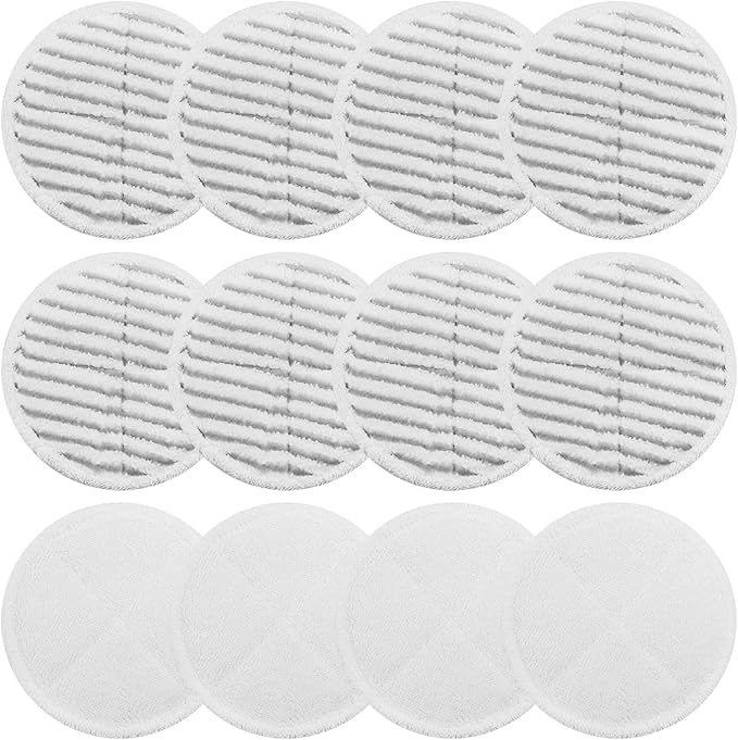 BeiLan Spin Wave Mop Pads Fit for Bissell Spin Wave 20399 23157 23159 2039A 2124A 20393 2039T 2039W 20391 20395 2307 2315A Soft Scrubby Pads for Hardwood Floor Cleaning Replacement Pads(12Pack)