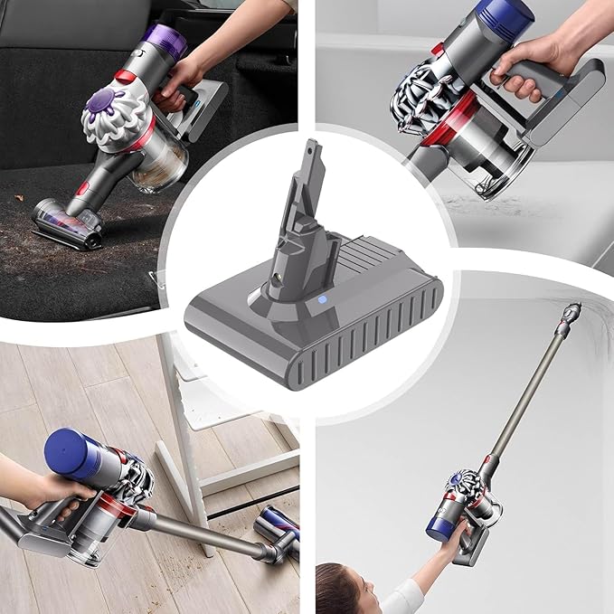 Bonacell 6000mAh Replacement for Dyson V7 Battery Compatible with SV11 V7 Motorhead V7 Animal V7 Trigger V7 HEPA V7 Car+Boat V7 Absolute Handheld Vacuum Cleaners 229687 225403 Cordless Vacuum
