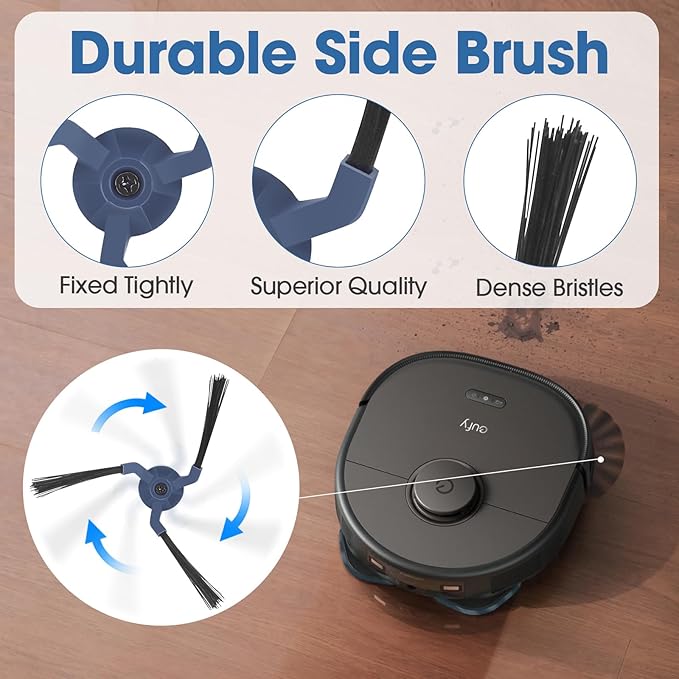 DrRobor 21-Pack X10 Pro Omni Replacement Accessories Kit Compatible with Eufy X10 Pro Omni Robot Vacuum Cleaner Includes Main Brushes, Filters, Dust Bags, Mop Pads, Side Brushes, Cleaning Tools