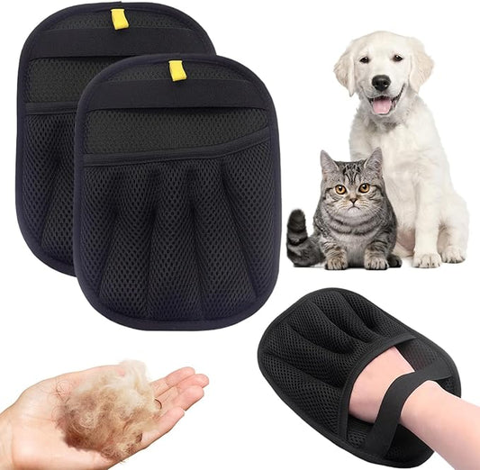 Fauppt Pet Hair Removal Glove for Dogs Cats,Upgrade Electrostatic Pet Hair Remover Removal Gloves for Couch Clothes Carpet