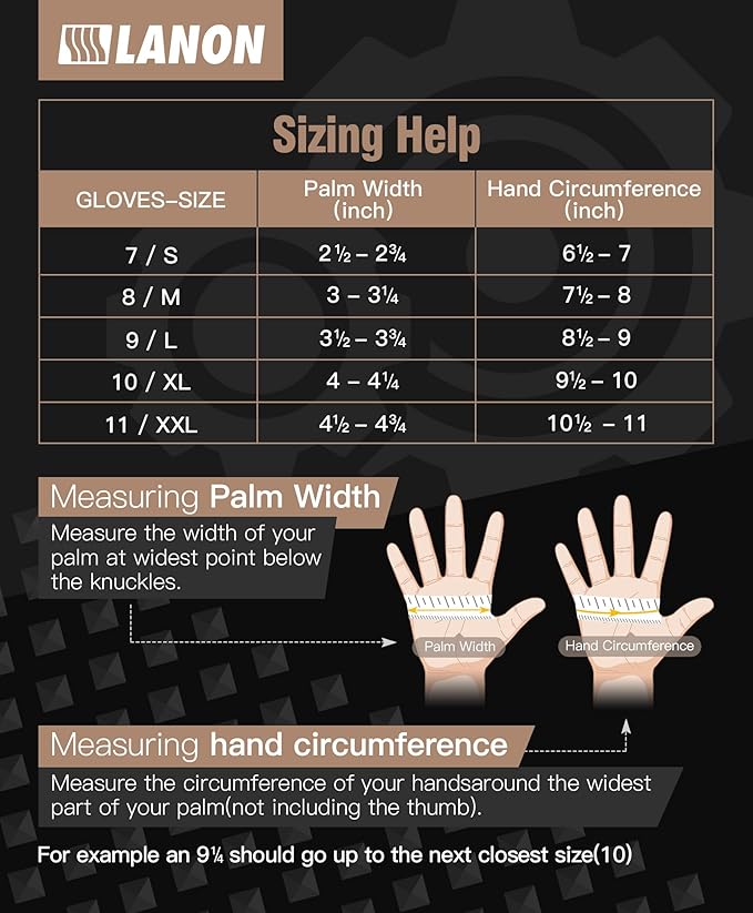 LANON Protection Heavy Duty Black Nitrile Gloves, Food Safe, Latex Free, Powder Free, Mechanic, Fully-Diamond Textured Grip Industrial Disposable Gloves, 8mil, Large