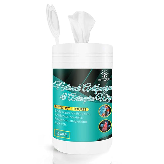 Body Wipes, Non-Toxic, Alcohol-Free Natural Wipes, Conditioning Skin Camp Wipes Help Athletes Foot, Jock Itch, Ringworm. Rinse Free Gym Wipes for Wrestling, Martial Arts