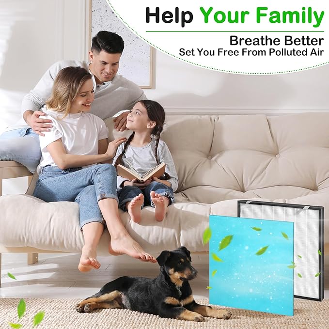 2 Pack 1550 Replacement Filter Compatible with asept-air LifeCell Air Purifier Models: 1550 2True Activated Carbon Filter + 4 Pre-Filter updated version (2)