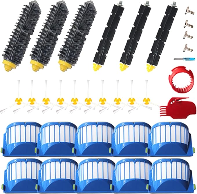 Amyehouse Replacement Parts Bristle Brushes Filters & Side Brush & Tools Compatible with iRobot Roomba 600 Series 550 560 614 618 620 630 650 660 665 680 685 690 692 694 695 Vacuum Accessories