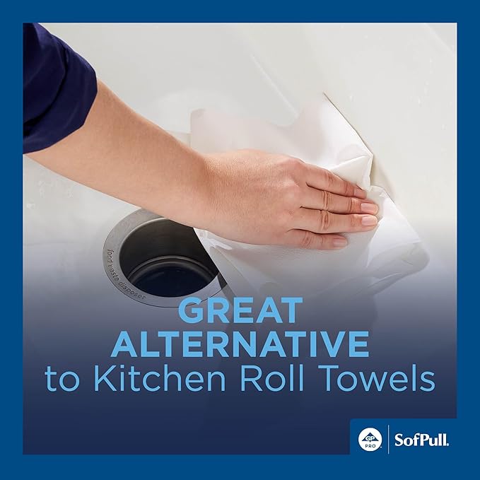 SofPull Junior Centerpull Premium Paper Towel by GP PRO, Georgia-Pacific , White, 28125, 8 Rolls Per Case