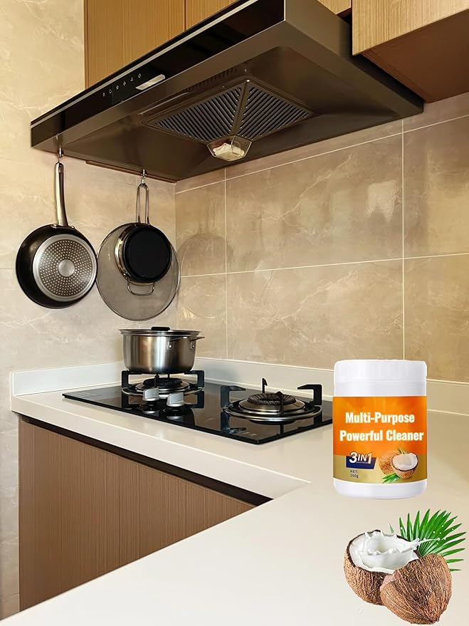 Multi Purpose Powerful Cleaner for kitchen, 3 In 1 Coconut Oil Natural Cleanser, Heavy Kitchen Duty Degreaser, All-Purpose Cleaner Removes Stains on Microwave,Oven & Stove Top (2)