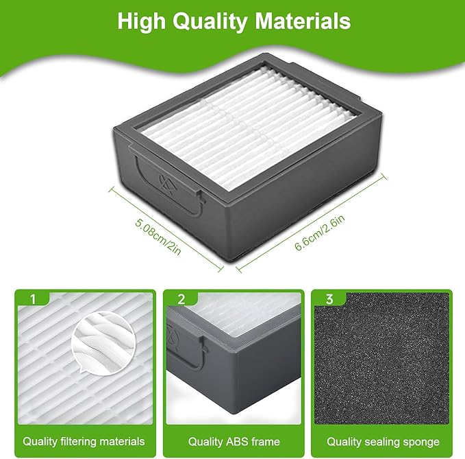 APZOVO 18 Pack Replacement Parts Accessories Compatible for iRobot Roomba i7 i7+ i3 i3+ i4 i4+ i5 i5+ i6 i6+ i8 i8+ E5 E6 E7 j6 j6+ j7 j7+ Combo i5 i5+ j5 j5+, 4 Rubber Roller 8 Filter 8 Side Brush