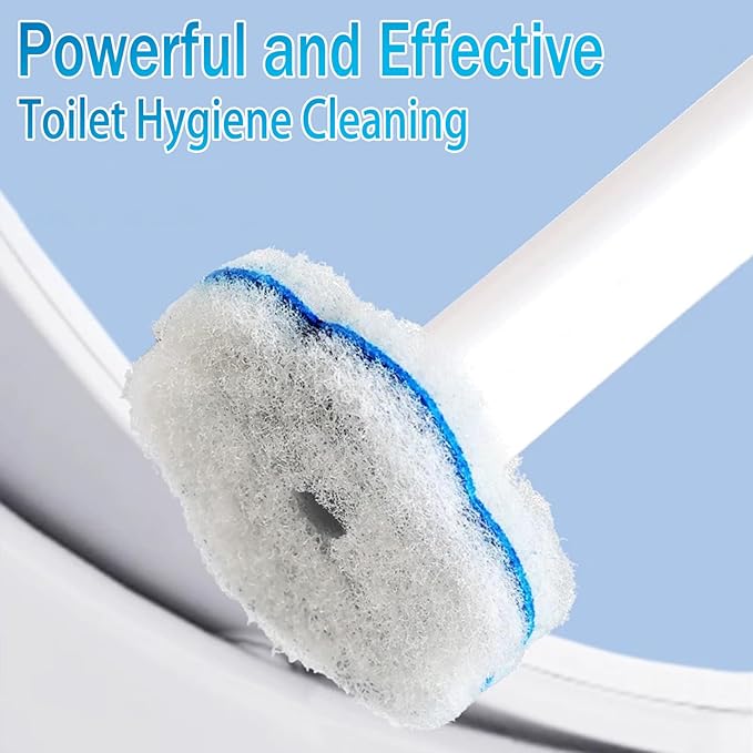 Ucaimao 80 PCS Toilet Wand Cleaner Refills，Toilet Bowl Brush Refills Disposable Toilet Cleaning System Replacement Heads Cleaner Pads for Bathtub Wash Basin (Only Refills，Only Fits Ucaimao) - White