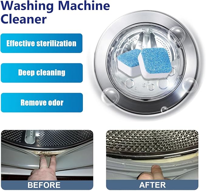 Washing Machine Cleaner Powder, 2025 Best Deep Clean for Front or Top Load Washers, Inside Drum and Laundry Tub Seal, HE Washer Cleaning Solution for Long-Removes Odor (24)