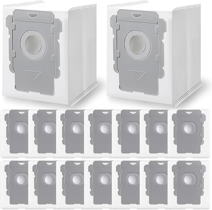 APZOVO 16 Pack Vacuum Bags for iRobot Roomba i7, i7+, i8, i8+, i3, i3+, i4, i4+, i5, i5+ i6, i6+, j5, j5+, j6, j6+, j7, j7+, j8, j8+, j9, j9+, s9, s9+, Replacement Bag for Roomba i & s & j Series