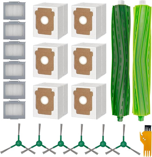 Replacement for iRobot Roomba Max 705 vac, Plus 504 Vac Robot Vacuum, 1 Main Brush, 6 Filters, 6 Side Brushes, 6 Dust Bags, Max 705 vac Accessoires Kit 20 Pcs