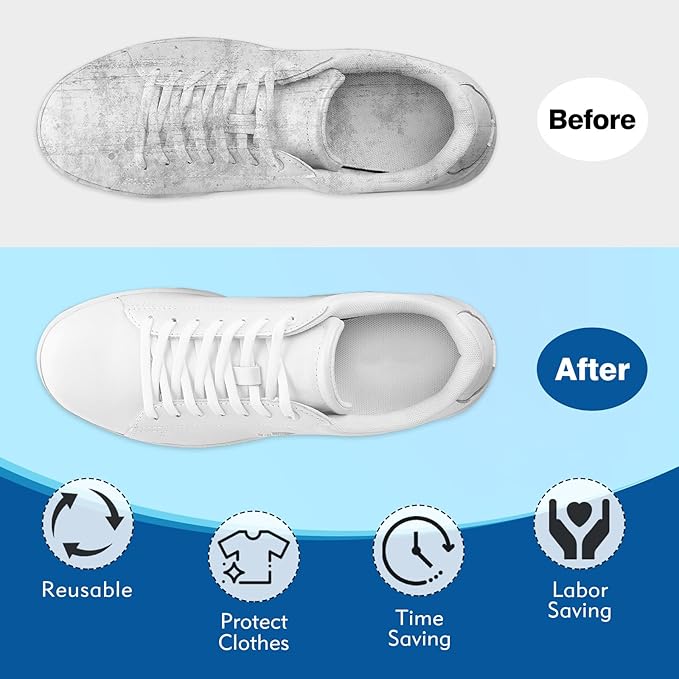 Shoe Washing Machine Bag Upgrade Version Laundry Shoe Bag for Washer and Dryer 100% Safe and Easy Shoe Cleaning 1 Pair (Gray, One Size)