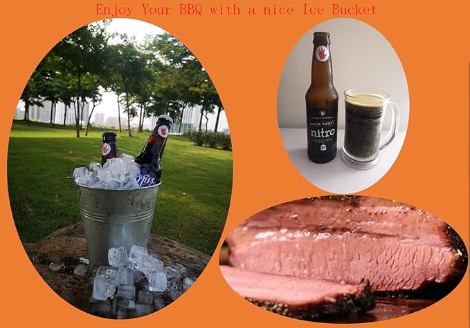 Firsgrill Grease Bucket & Liners Replacment Traeger, Z Grill, Green Mountain Pellet Wood Smoker(1, Siliver Bucket)