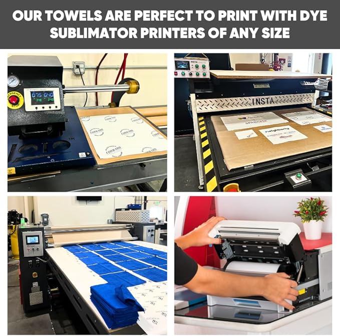 Microfiber Wholesale Sublimation Blanks Towels 16x16 - Premium Waffle Weave Microfiber Towels for Kitchen - Polyester Blanks for Kitchen or Craft Use - 6 Pack