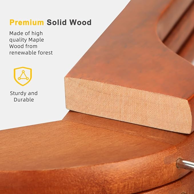 TOPIA HANGER Wooden Hangers 30 Pack, Wood Clothes Hangers, Durable Coat Hanger with 360-Degree Rotatable Hook, Non-Slip Pants Bar and Shoulder Notches for Camisole Tops (Walnut) - CT34WA30