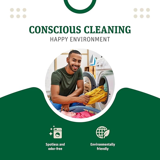 Grab Green Washing Machine Cleaner, 5 Count, Fragrance Free, Mineral Based Removes Deposits and Odors, Naturally Cleans