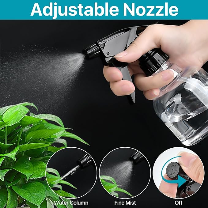 24 Pcs Small Spray Bottles 8 oz, Mini Spray Bottles Refillable with Adjustable Nozzle, for Cleaning Solutions, Hair, Plants, Kitchen, Bathroom & Home Use