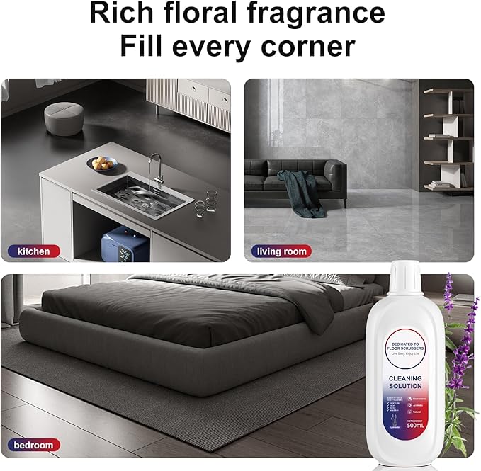 Nukisa Floor Cleaning Solution Compatible With Tineco, Deep Cleans for Multiple Hard Floors, Suitable With All Robot Vacuums with Mopping and Cordless Wet/Dry Vacuum Mop Cleaner (Lavender 1 Bottle)