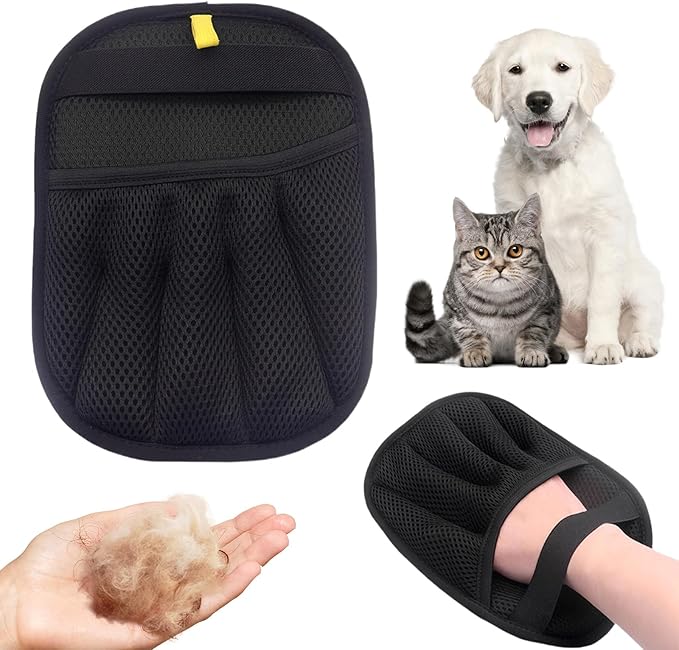Fauppt Pet Hair Removal Glove for Dogs Cats,Upgrade Electrostatic Pet Hair Remover Removal Gloves for Couch Clothes Carpet
