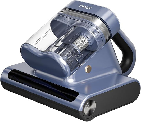 Candy Mattress Vacuum Cleaner, 16Kpa Bed Vacuum Cleaner with UV-C Light, 140°F Heat, 4 Level HEPA Filter & Ultrasonic, Versatile Handheld Vacuums for Bed, Sofa, Couch, Crib(Corded, 650W)