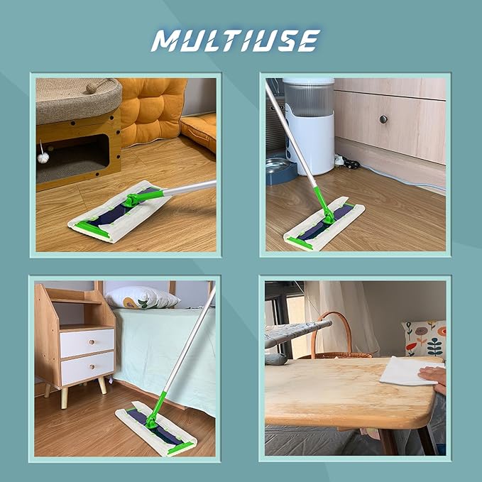 UKEENOR XL Dry Mop Refills 40 Counts Disposable Dusting Cloths Dry Sweeping Refills Dry Duster Cloths Mop Pads Floor Cloth Refills Electrostatic Cloths 9.8"x17" Extra Thick and Large