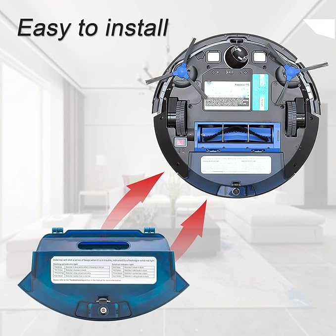 Garbage fighter Dust Bin Box for Eufy RoboVac 11S, 30, 30C, 12, 15C, 35C, G30 Robot Vacuum Cleaner Part Accessories - High-Capacity Replacement Dustbin for Improved Robot Vacuum Performance