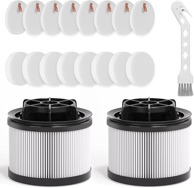 18 PCS LVAC-300 / LVAC-200 MAX Vacuum Cleaner Replacement Filter, Compatible with Levoit Cordless Stick Vacuum Cleaner LVAC-300 Pro & LVAC-200 MAX, Filter Model No. LSV-V202F-WUS
