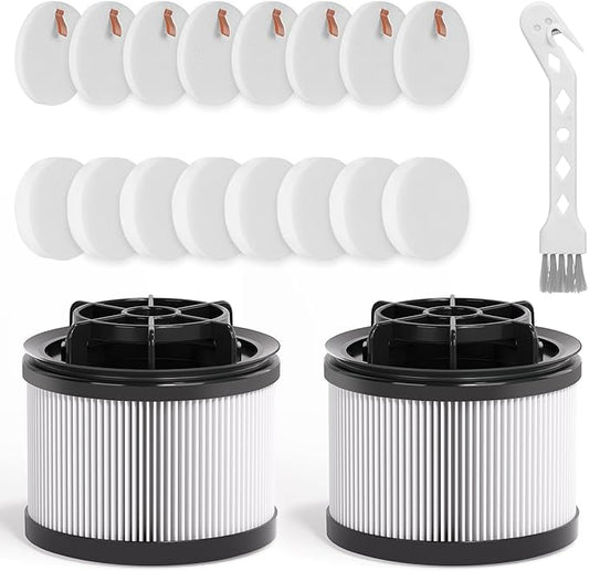 18 PCS LVAC-300 / LVAC-200 MAX Vacuum Cleaner Replacement Filter, Compatible with Levoit Cordless Stick Vacuum Cleaner LVAC-300 Pro & LVAC-200 MAX, Filter Model No. LSV-V202F-WUS